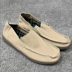 NEW Island Surf Co Brown Canvas Slip on Beach Loafers Men’s 11